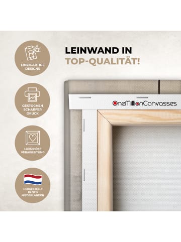 MuchoWow Leinwand Bilder Abstrakte Kunst weiß schwarz