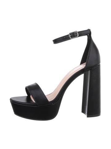 Ital-Design High-Heel Sandalette in Schwarz