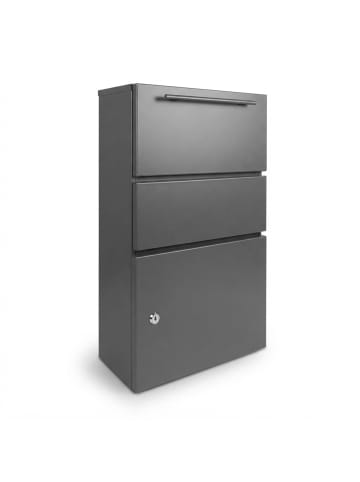 relaxdays Paketbox in Dunkelgrau - (B)44 x (H)82 x (T)22 cm