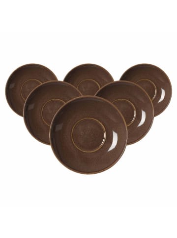 Ritzenhoff & Breker 6er Set Kaffeeuntertassen Sahara ø 14,5 cm in Dunkelbraun