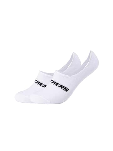 Skechers Socken Unisex 2p Basic Footies Mesh Ventilation in White