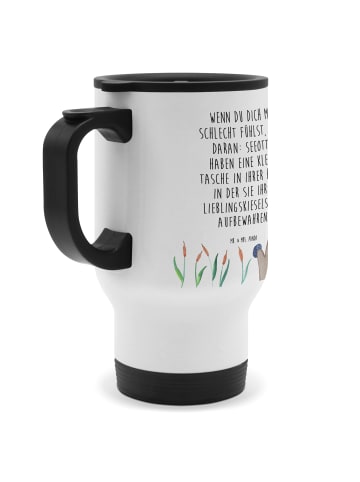 Mr. & Mrs. Panda To Go Becher Otter Stein mit Spruch in Weiß