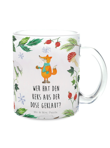 Mr. & Mrs. Panda Teetasse Fuchs Keksdose mit Spruch in Transparent