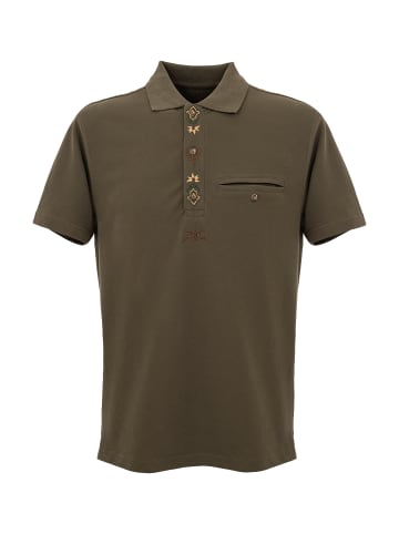 OS-Trachten Poloshirt 428007-2711 in taupe