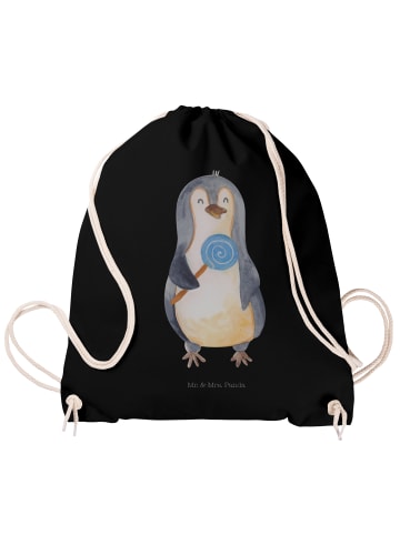 Mr. & Mrs. Panda Sportbeutel Pinguin Lolli ohne Spruch in Schwarz