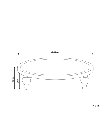 Beliani Serviergeschirr LUKSOR in Braun/Weiß - (W) 46 x (H) 13 x (L) 46 cm