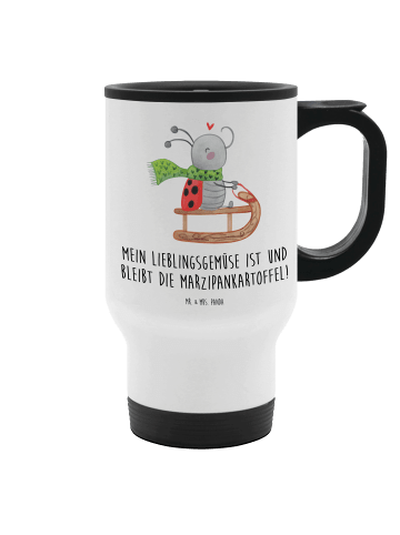 Mr. & Mrs. Panda Kaffeebecher To Go Smörle Rodeln mit Spruch in Weiß