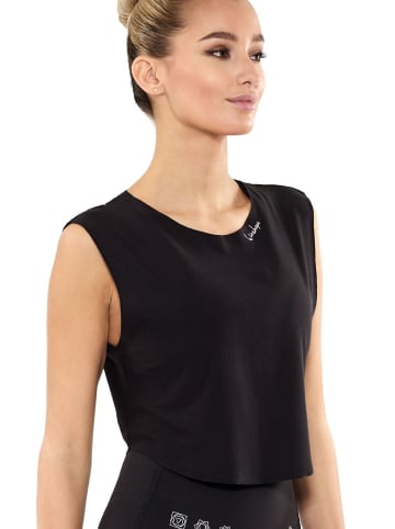 Winshape Functional Light and Soft Cropped Top AET115LS in schwarz