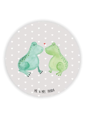 Mr. & Mrs. Panda Kühlschrankmagnet Frosch Liebe ohne Spruch in Grau Pastell