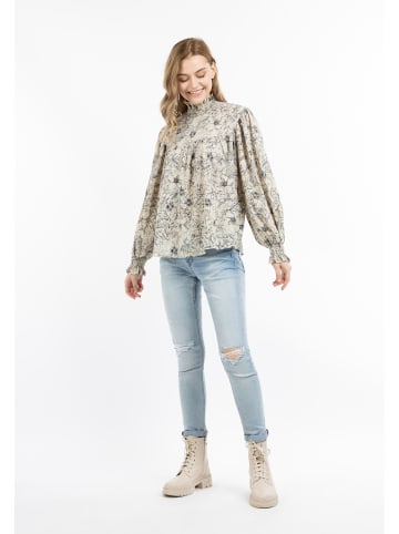 DreiMaster Vintage Damen Blusenshirt in Beige Mehrfarbig