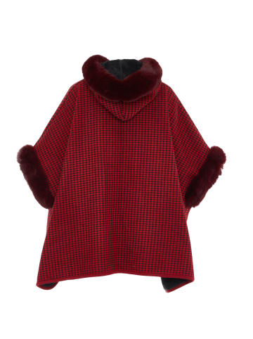 Usha Women Poncho in Rot