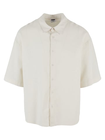 Urban Classics Urban Classics Herren Boxy Cotton Linen Shirt in whitesand