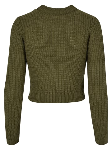 Urban Classics Urban Classics Damen Ladies Short Waffle Sweater in summerolive