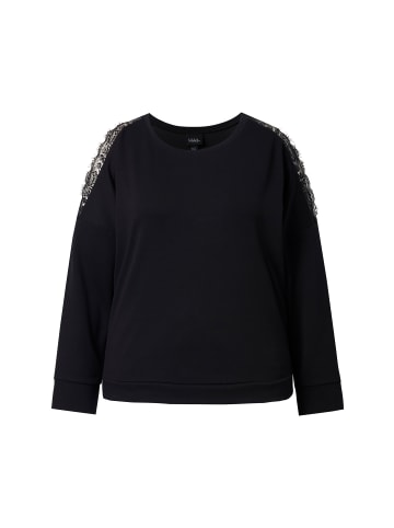 Ulla Popken Sweatshirt in schwarz