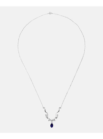 Diamant L'éternel Halskette aus 375 Weißgold mit Diamant mit Saphir