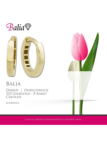 BALIA Gold 333 Damen Creolen Simple Ohrringschmuck ca. 1,3cm