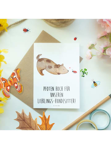 Mr. & Mrs. Panda Grußkarte Lieblings-Hundesitter mit Spruch in Weiß