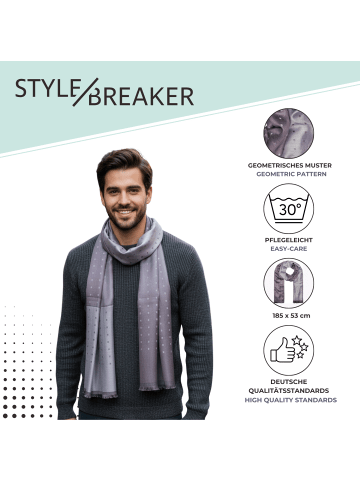 styleBREAKER Schal in Schwarz-Grau