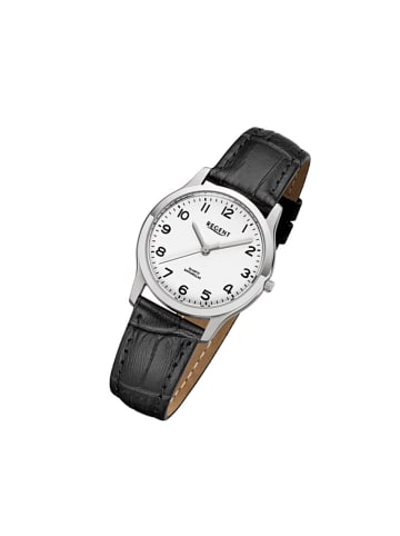 Regent Analog-Armbanduhr Regent Lederarmband schwarz klein (ca. 30mm)