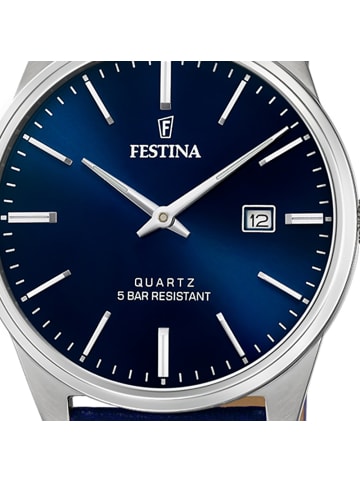 Festina Analog-Armbanduhr Festina Klassik blau mittel (ca. 39mm)