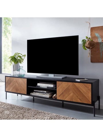 KADIMA DESIGN Modernes TV-Lowboard, V-Muster, für 70-Zoll Fernseher, Anti-Rutsch