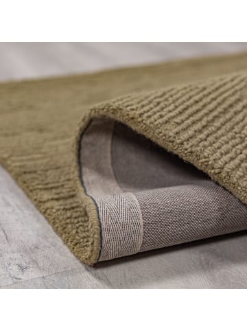 KADIMA DESIGN Wollteppich Boucle, Unifarben, Strapazierfähig, pflegeleicht in Erdtöne