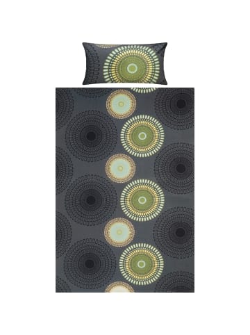 REDBEST Biber Bettwäsche in anthrazit-grün