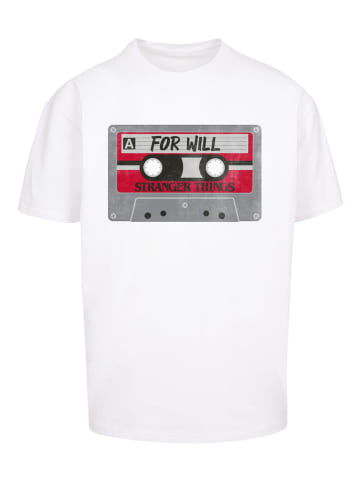 F4NT4STIC Oversize T-Shirt Stranger Things Cassette For Will in weiß