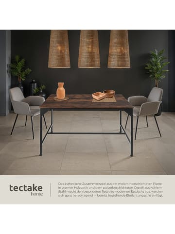 tectake Esszimmertisch, Maße: 120 x 75 x 75 cm, in rechteckiger Form