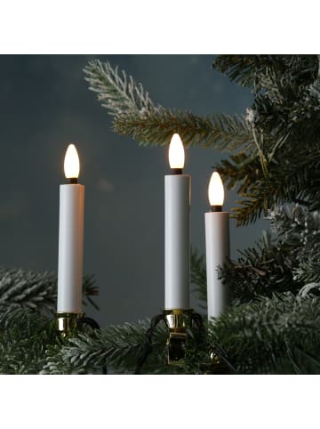 MARELIDA LED Weihnachtskerzen Lichterkette 20 Baumkerzen L: 9,5m in weiß