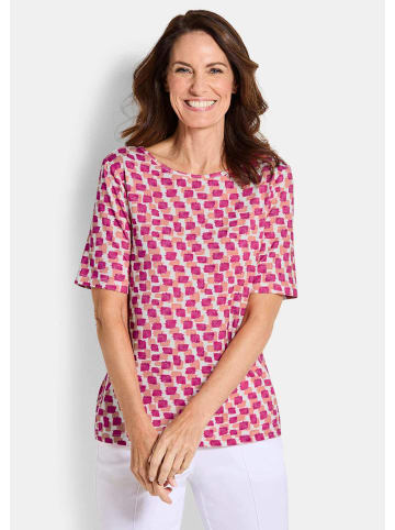 GOLDNER Stilvolles Shirt-Duo mit Muster-Mix in pink / pink / gemustert