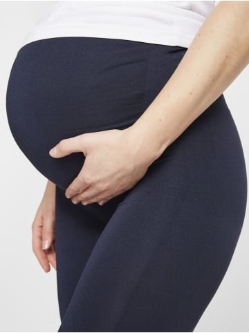 mama licious Umstands Leggings Bauch Yoga Hose für Schwangere in Navy