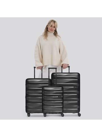 Bergpfeil Travel 4-Rollen Kofferset 3-tlg. mit Dehnfalte in black night metallic