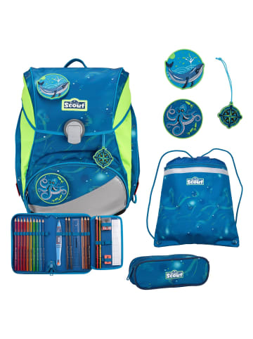 Scout Alpha Schulranzen-Set 5-teilig in Deep Sea