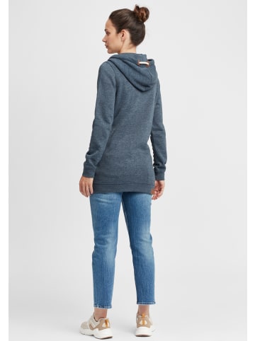 Oxmo Kapuzensweatjacke OXVicky Sweat Zip-Hoodie Long in Blau