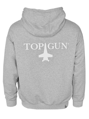 TOP GUN Hoodie TG22003 in grey melange