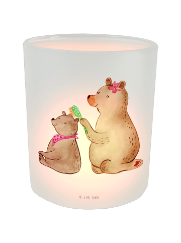 Mr. & Mrs. Panda Windlicht Bär Kind ohne Spruch in Transparent