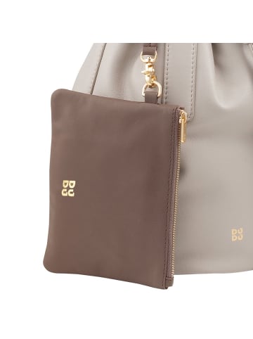 DuDu Filicudi Beuteltasche Leder 19 cm pearl grey