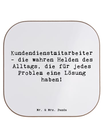 Mr. & Mrs. Panda Untersetzer Tasse Spruch Kundendienstmitarbeite... in Weiß