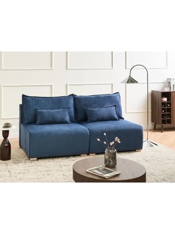 Beliani Modulsofa NERBO in Blau - (W) 200 x (H) 97 x (L) 106 cm