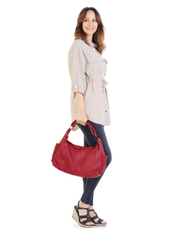Samantha Look Handtasche echt Leder in rot