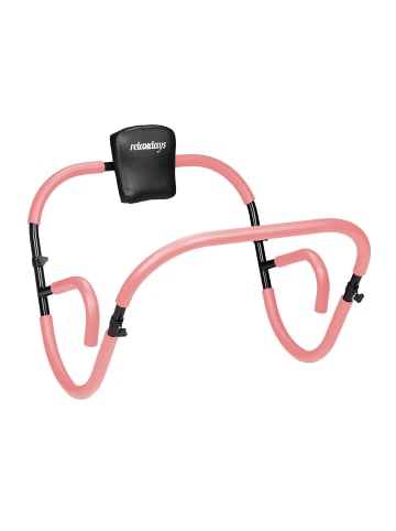 relaxdays Bauchtrainer in Rosa/ Schwarz - (B)71 x (H)66 x (T)71 cm