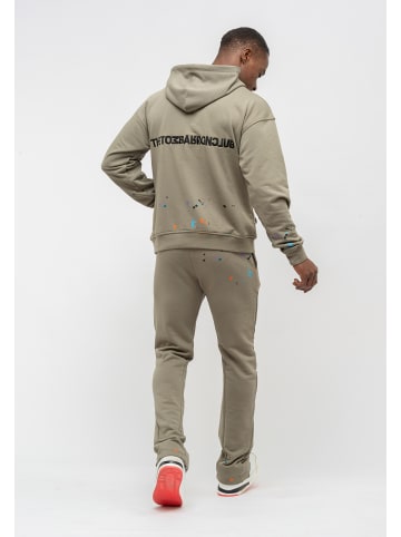 Tom Barron Jogginganzug Jogging Set Splash Print Design in khaki