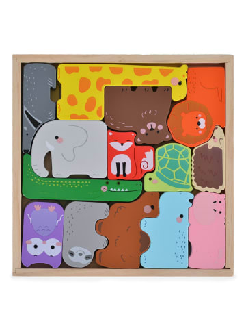 Moni Kinder Puzzle Tiere 3002 Holz in bunt