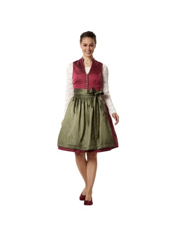 tectake Midi-Dirndl Sarah in rot/grün