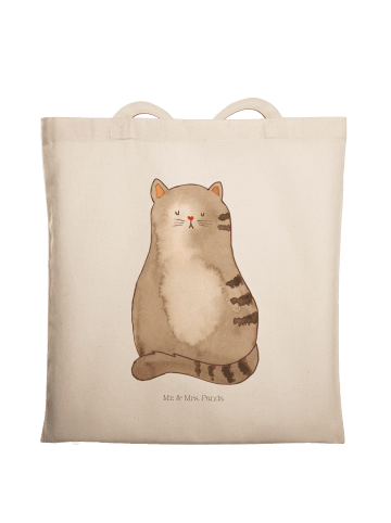 Mr. & Mrs. Panda Beutel Katze Sitzen ohne Spruch in Creme
