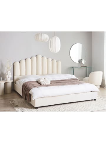 Beliani Doppelbett VINCENNES in Weiß/Schwarz - (W) 185 x (H) 124 x (L) 213 cm