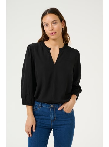 Kaffe Langarm-Bluse KAkatja Regular fit in Black Deep