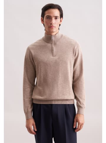 Seidensticker Quarter Zip Regular in Beige
