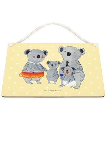 Mr. & Mrs. Panda Deko Schild Koala Familie ohne Spruch in Gelb Pastell
